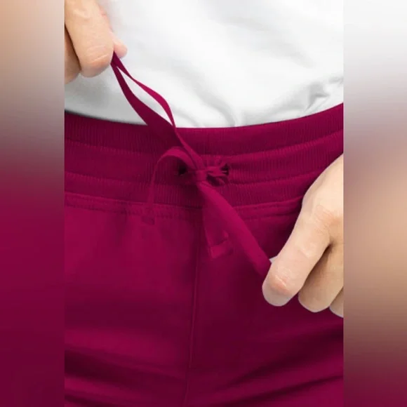 Women’s scrubs, Willow Brook Bella Pull On Cargo Pant, red wine color. Size S - Picture 5 of 6